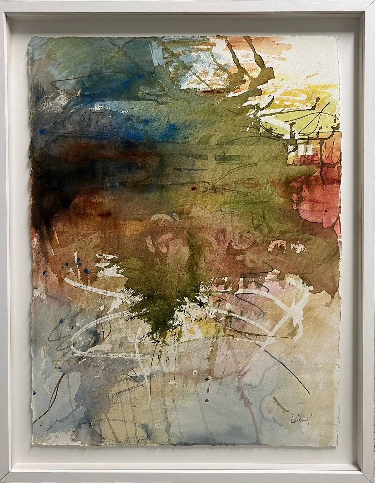 Akvarell Fragment I av Monica Hagebrand