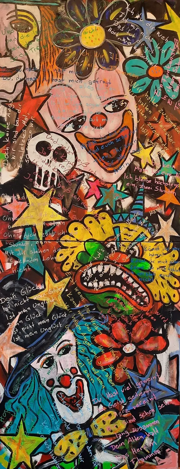 Akrylmålning Nr 389, Ein letzter Abschied von ihr, die ich liebe av Fredrik Bülow