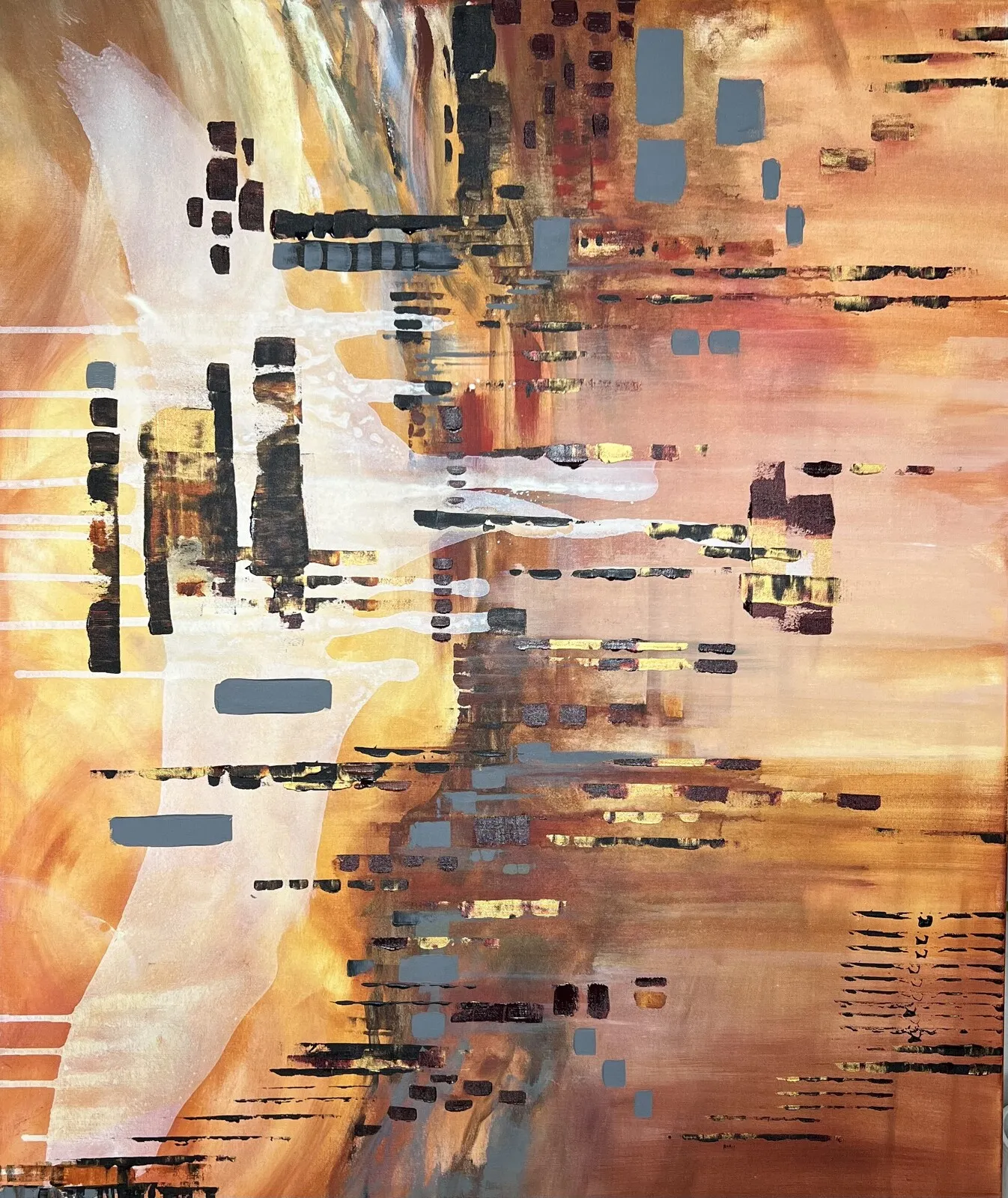 Akrylmålning Abstract Reflection av Anne-lee Andersson