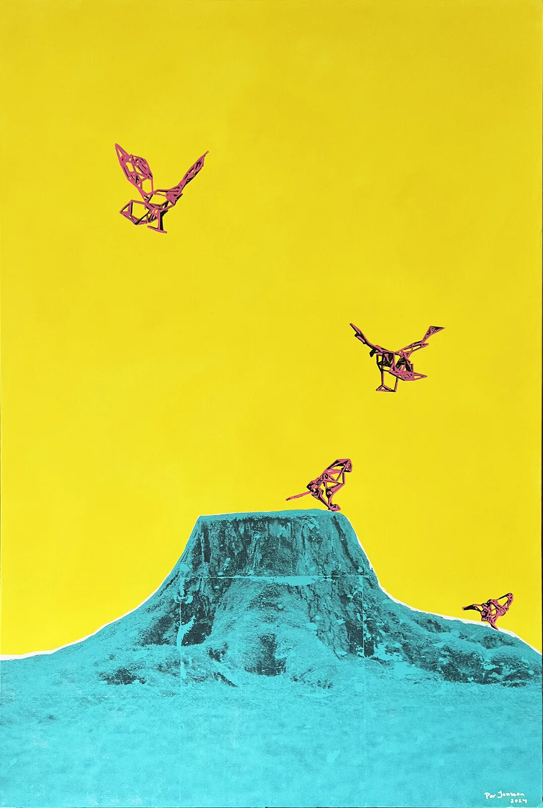 Akrylmålning Birds av Per Jonsson