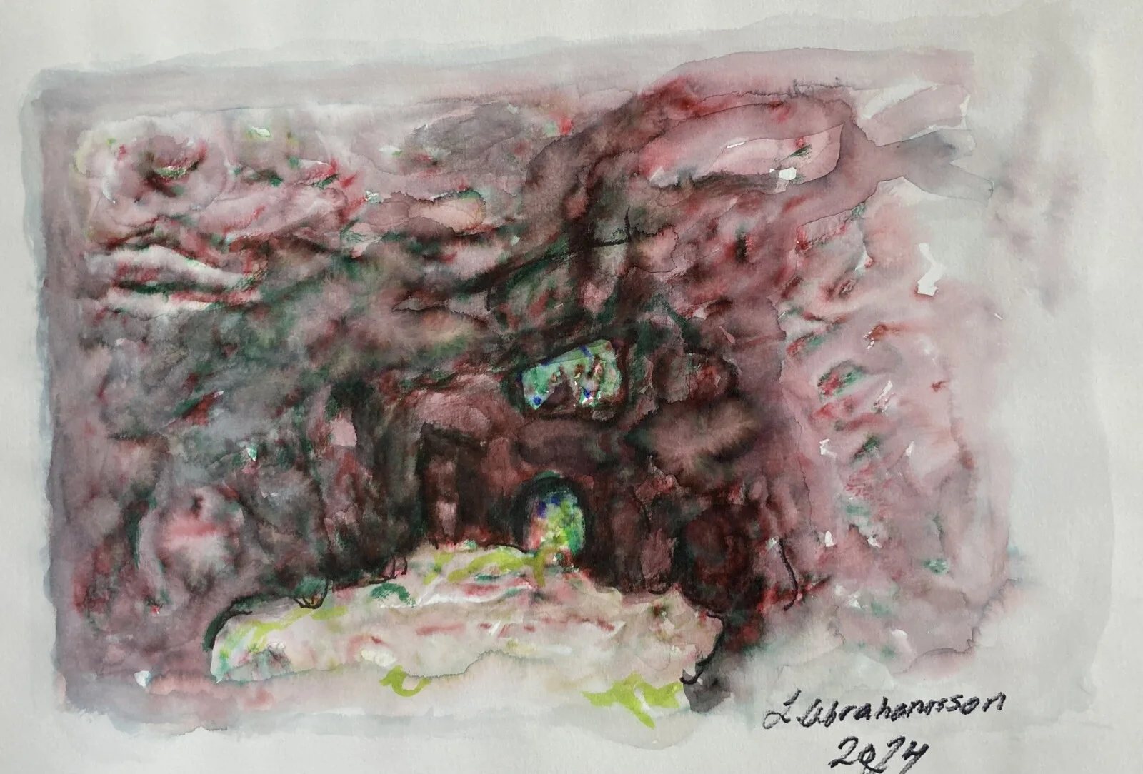 Akvarell Tilas stoll Persberg av Linda Abrahamsson La Arts Sweden
