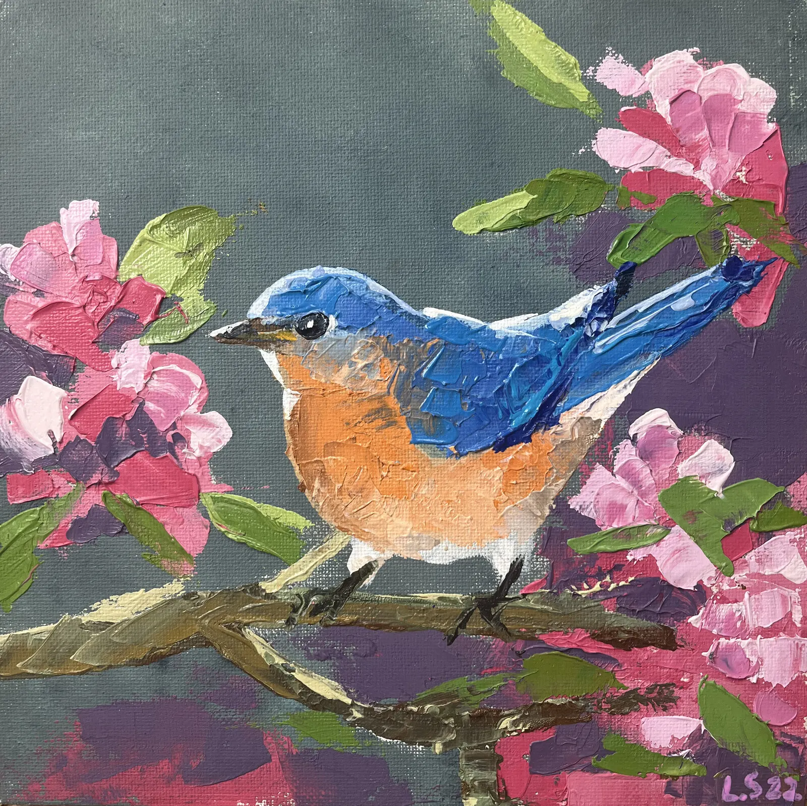 Oljemålning Fågel av Liudmyla Shalabai