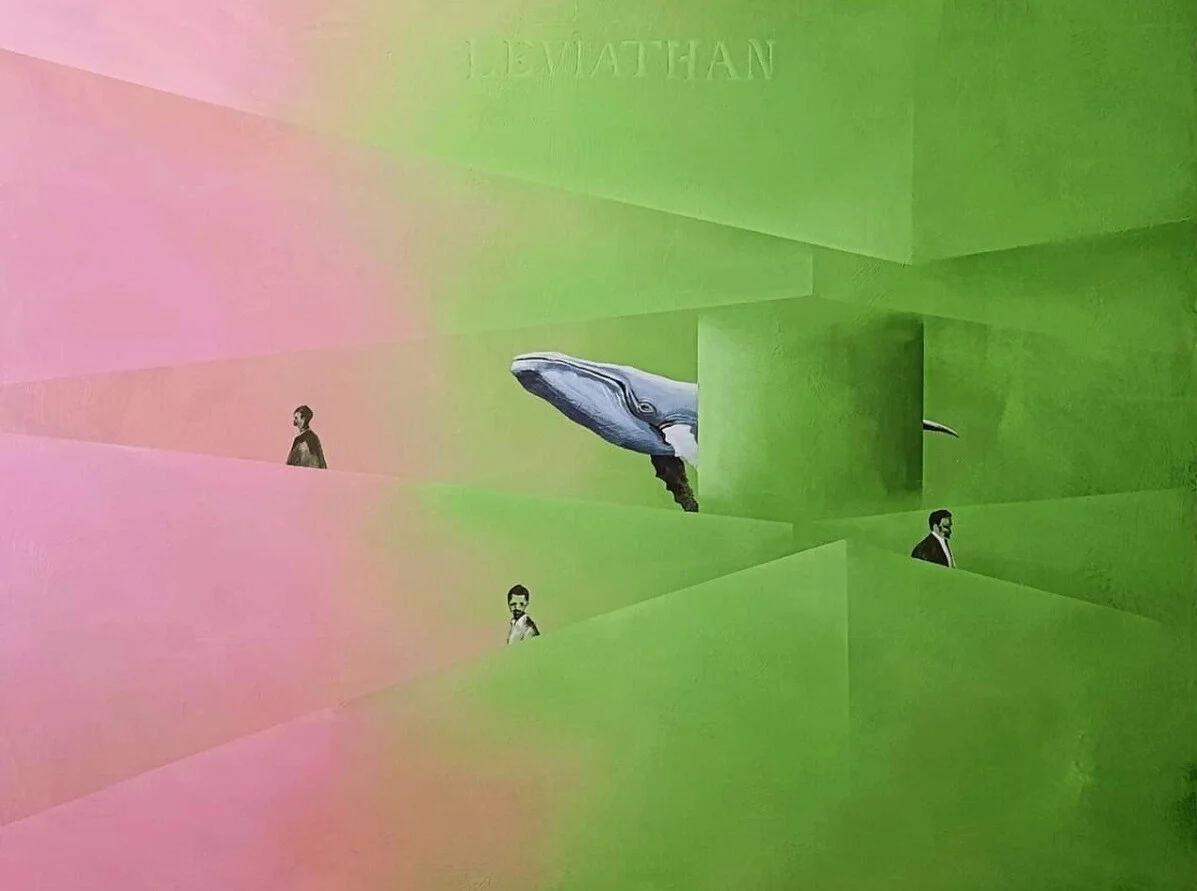 Akrylmålning Leviathan av Arjuna Geir Aasehaug