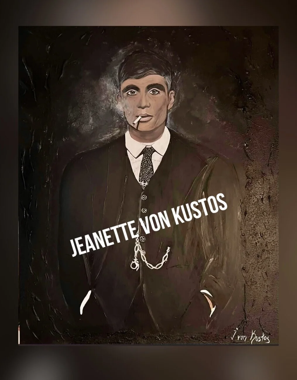 Akrylmålning T Shelby ( Peaky Blinders ) av Jeanette von Kustos
