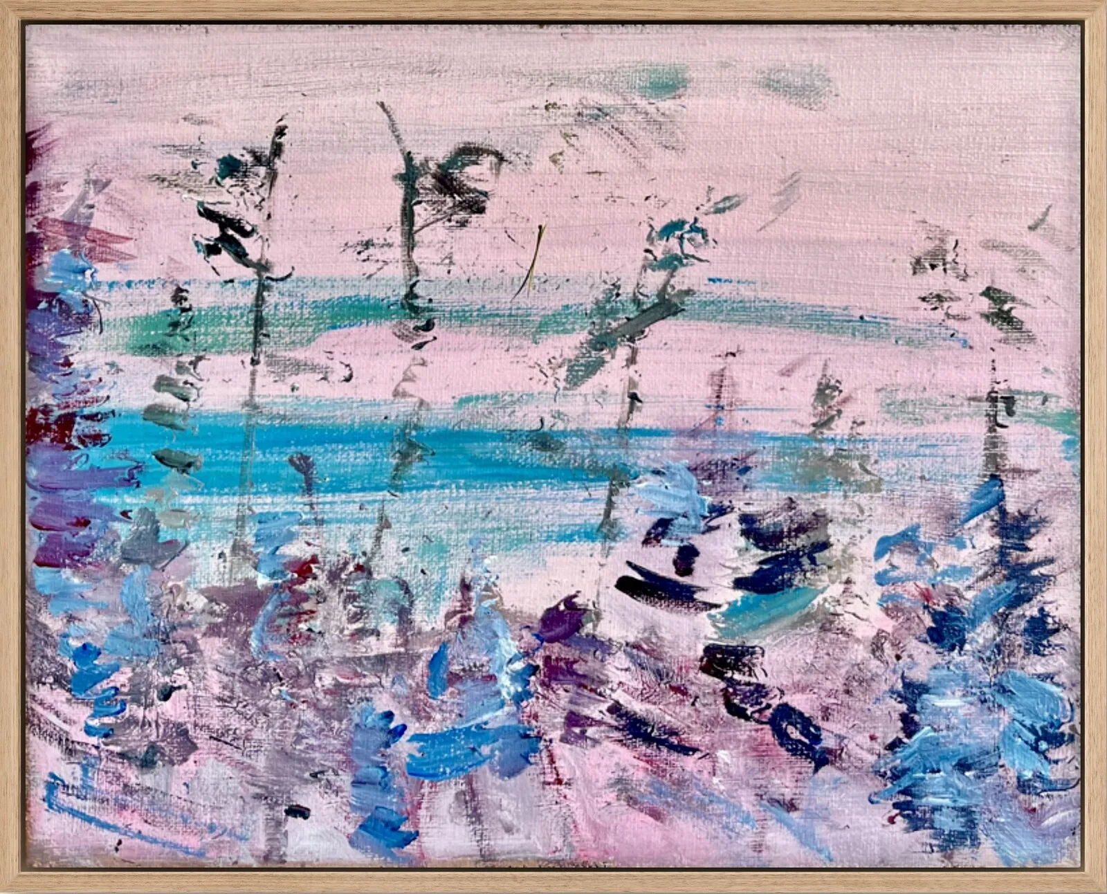 Akrylmålning Myggträsk av Christofer Carlström