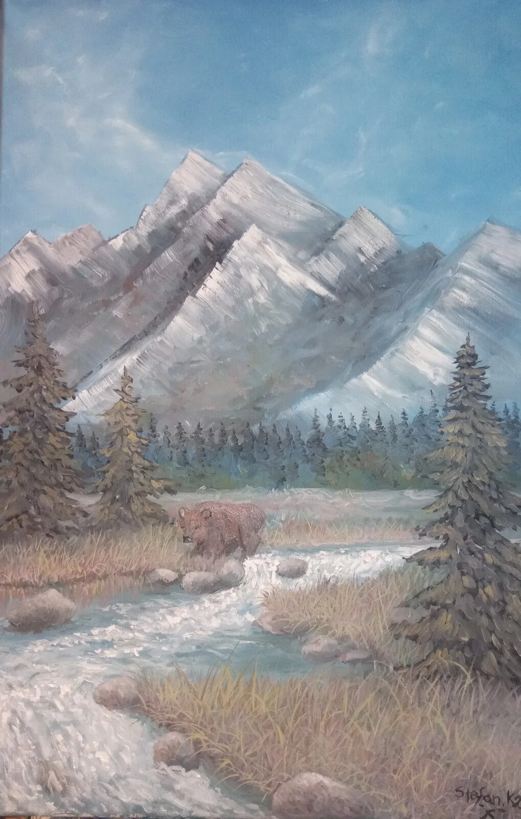 Oljemålning Naturen från Canada av Stefan Karlsson