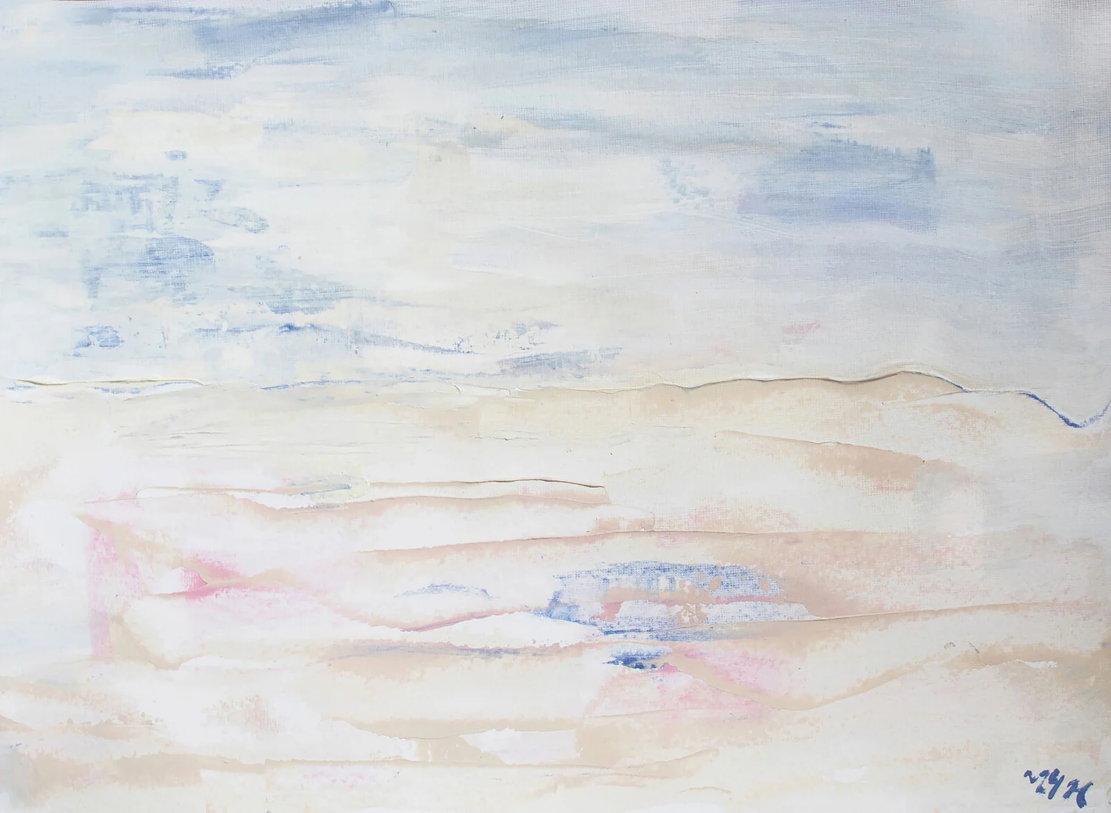 Akrylmålning White Sand Beach av Rebecka Lingmerth