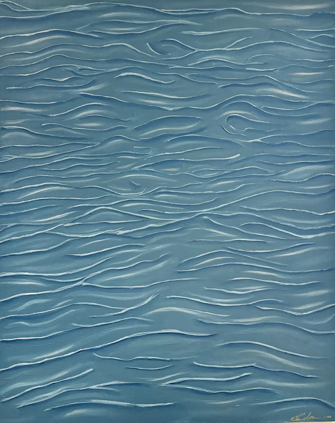 Akrylmålning Siljan av Erika Laursen