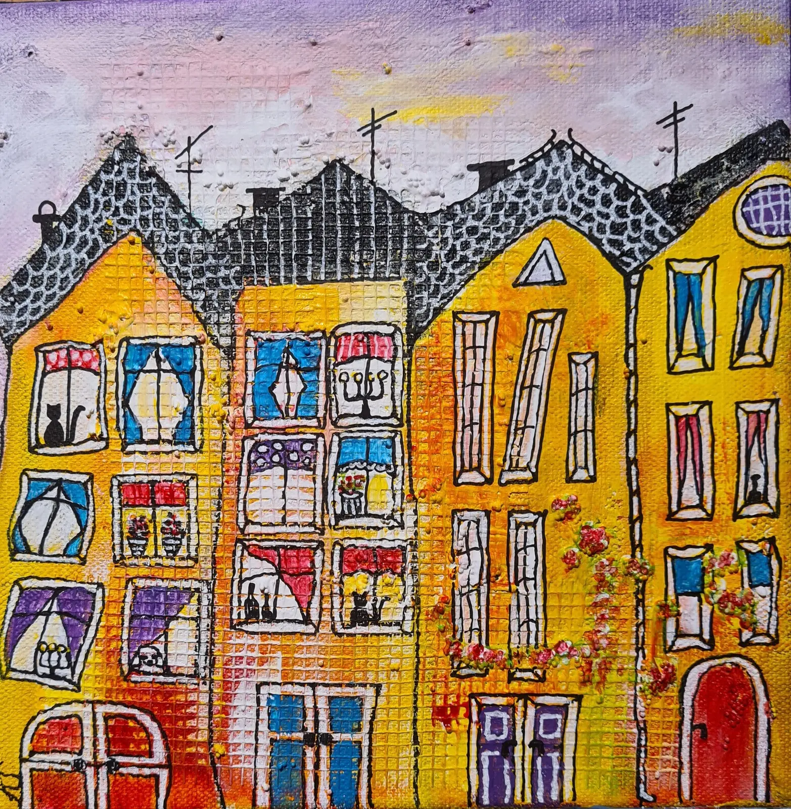 Akrylmålning Solsken i blick av Annelie Jonsson