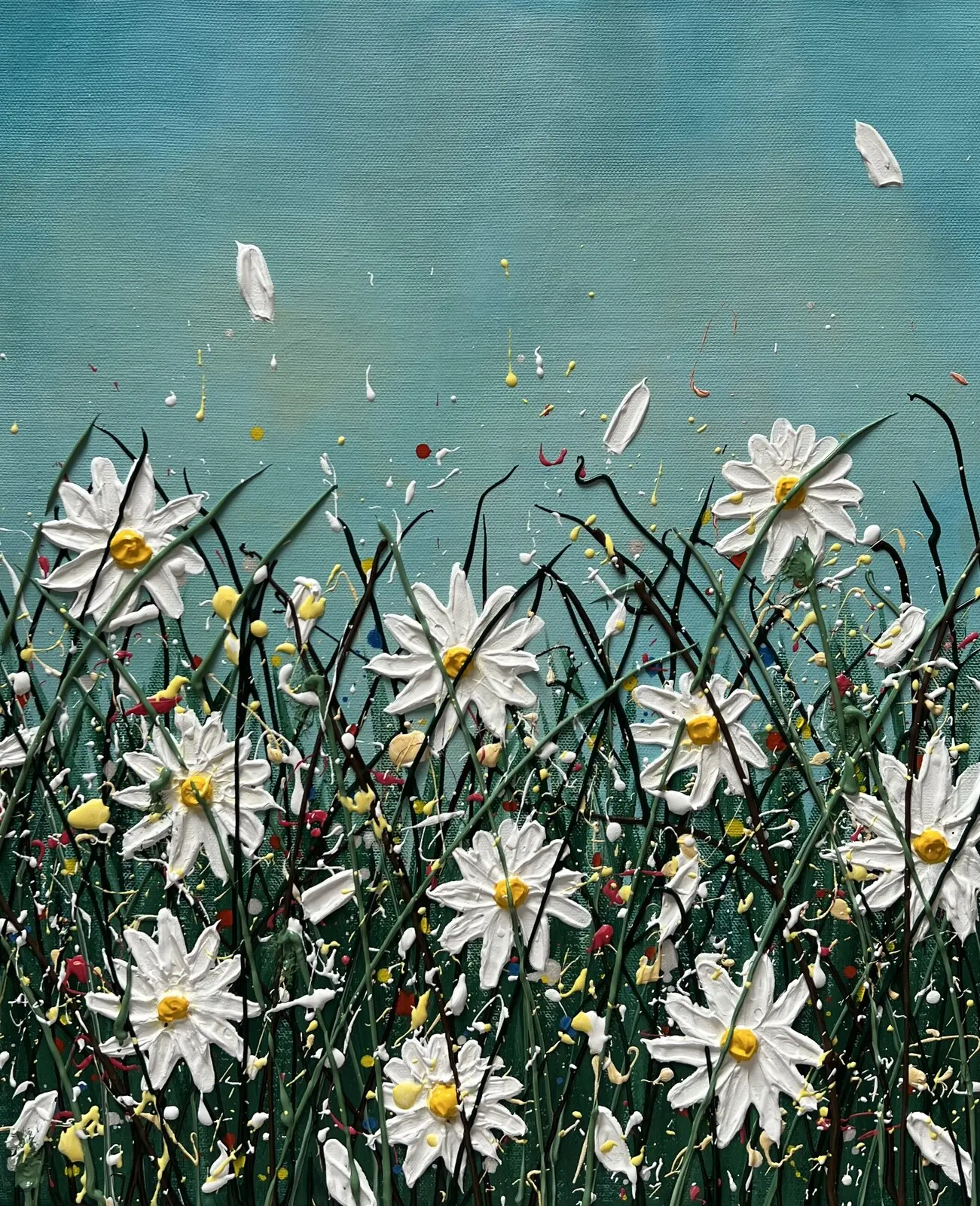 Akrylmålning Untitled av Veronica Fuchs