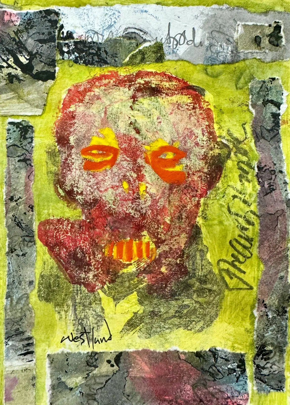 Akrylmålning The man av Hans Westlund