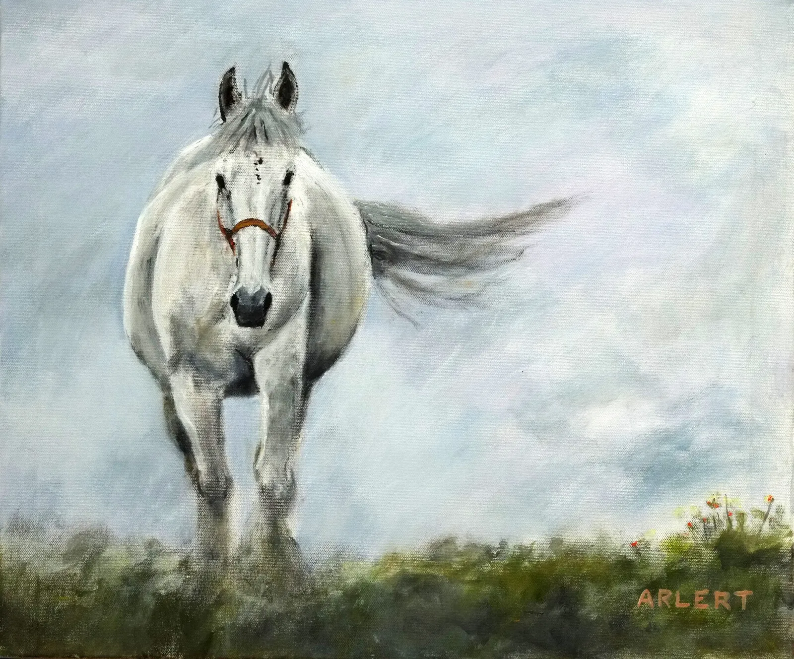 Oljemålning Skimmel av Bertil Arlert