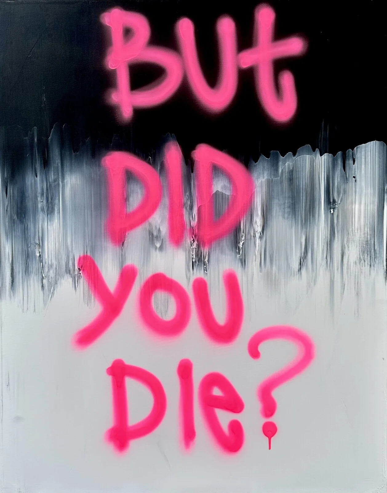 Akrylmålning But did you die? av Stephan Nilsson