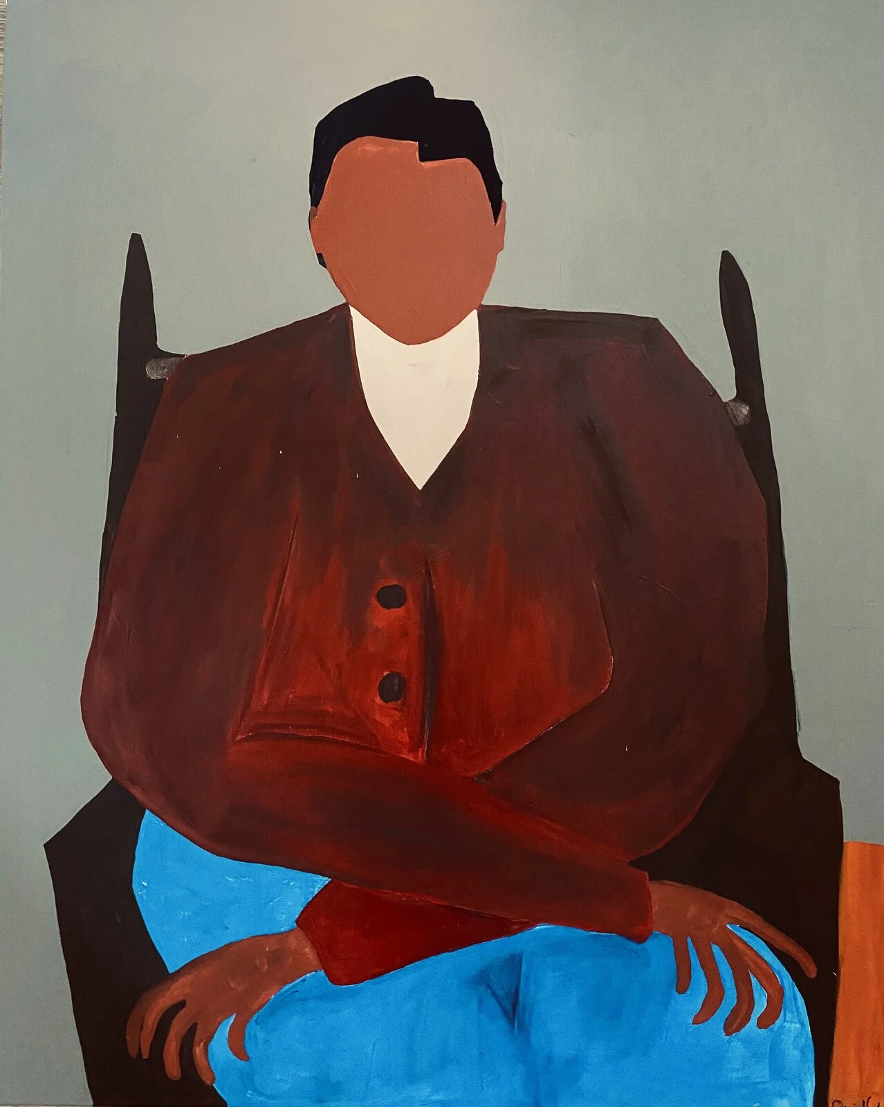 Oljemålning Gentleman av Omid Ghorab Art