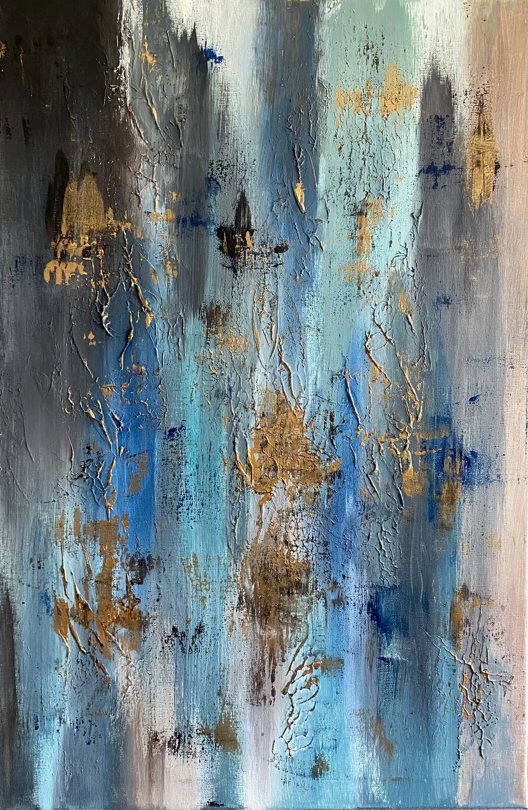 Akrylmålning Freefall nr 17 av Anneli Bendius