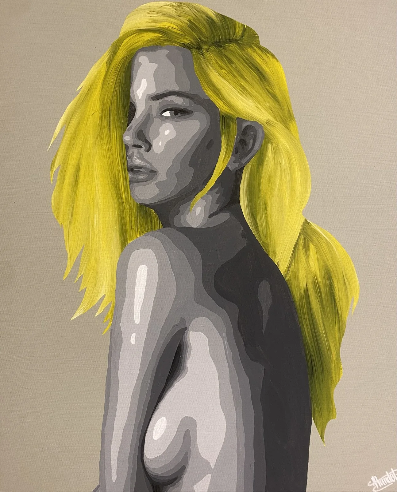 Akrylmålning Kalcit av Christian Prändel