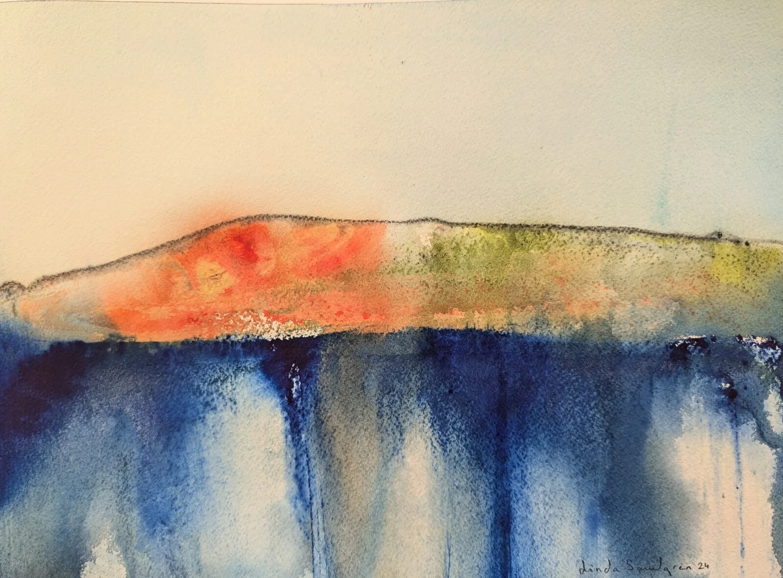 Akvarell Sommar av Linda Sandgren