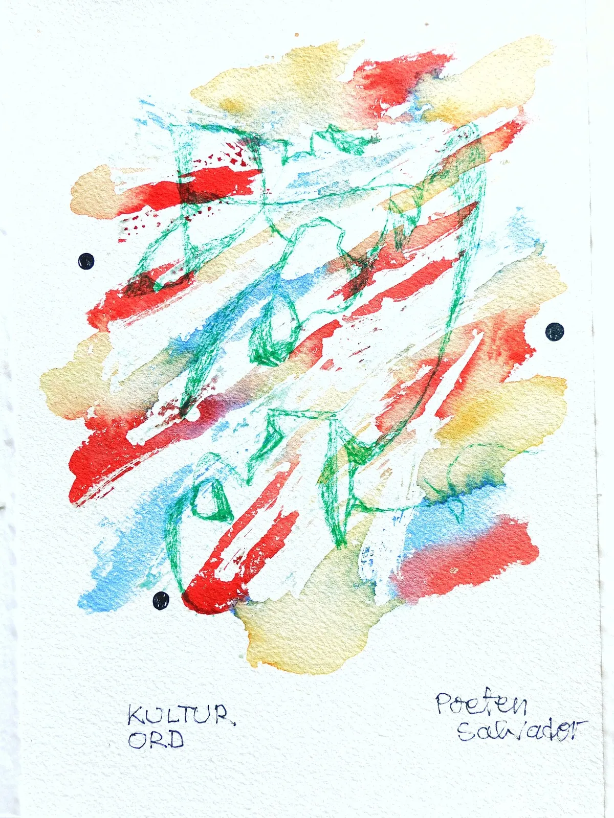 Akvarell Kultur Ord av Poeten Salvador