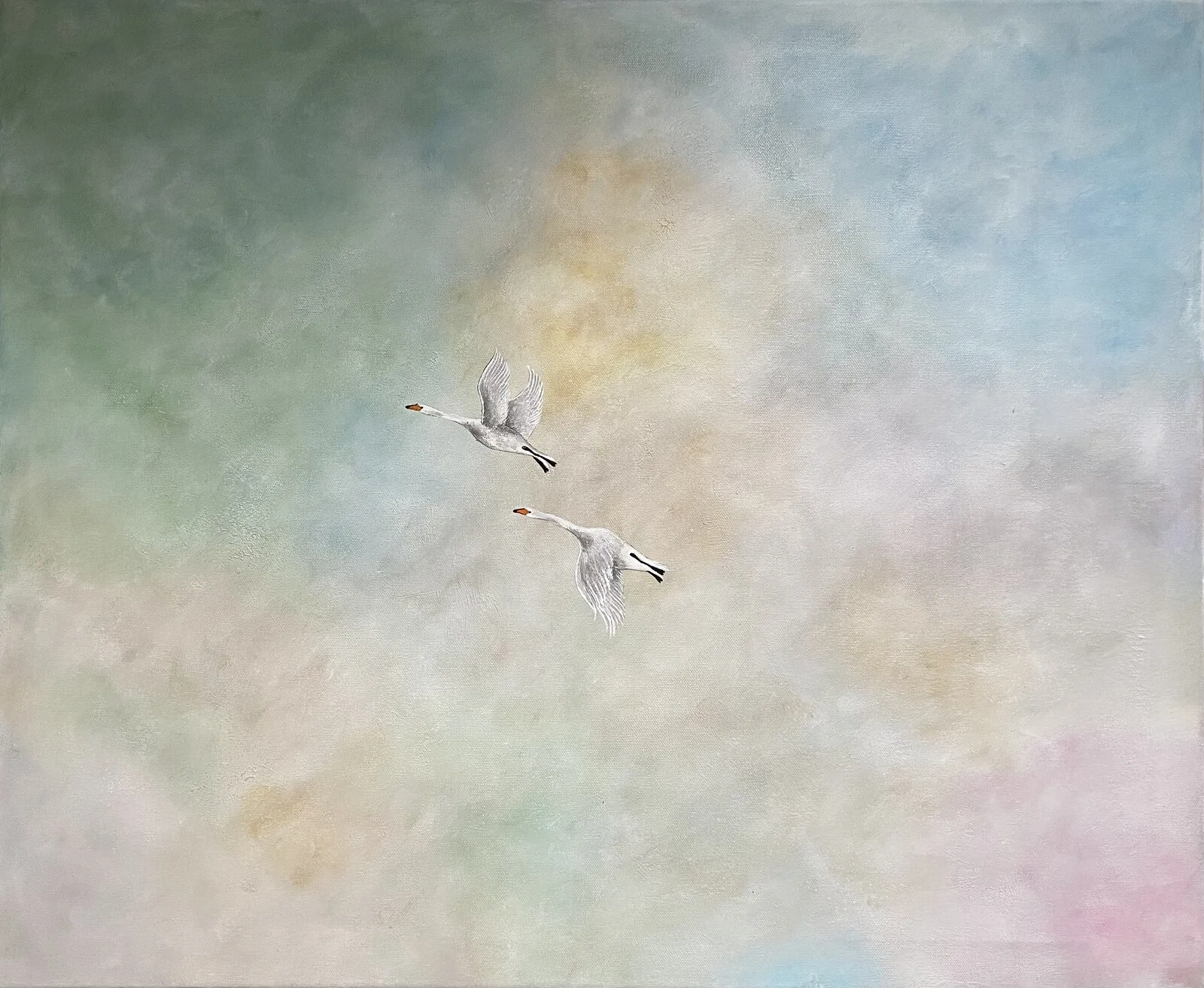 Akrylmålning Follow av Anneli Bendius