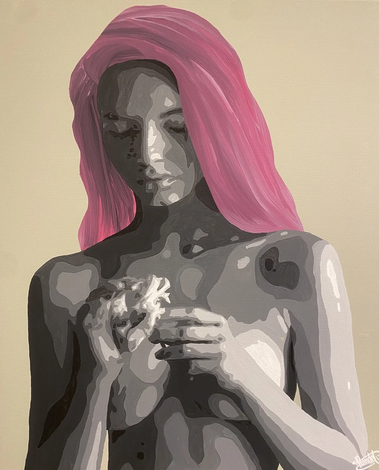 Akrylmålning Kunzit av Christian Prändel