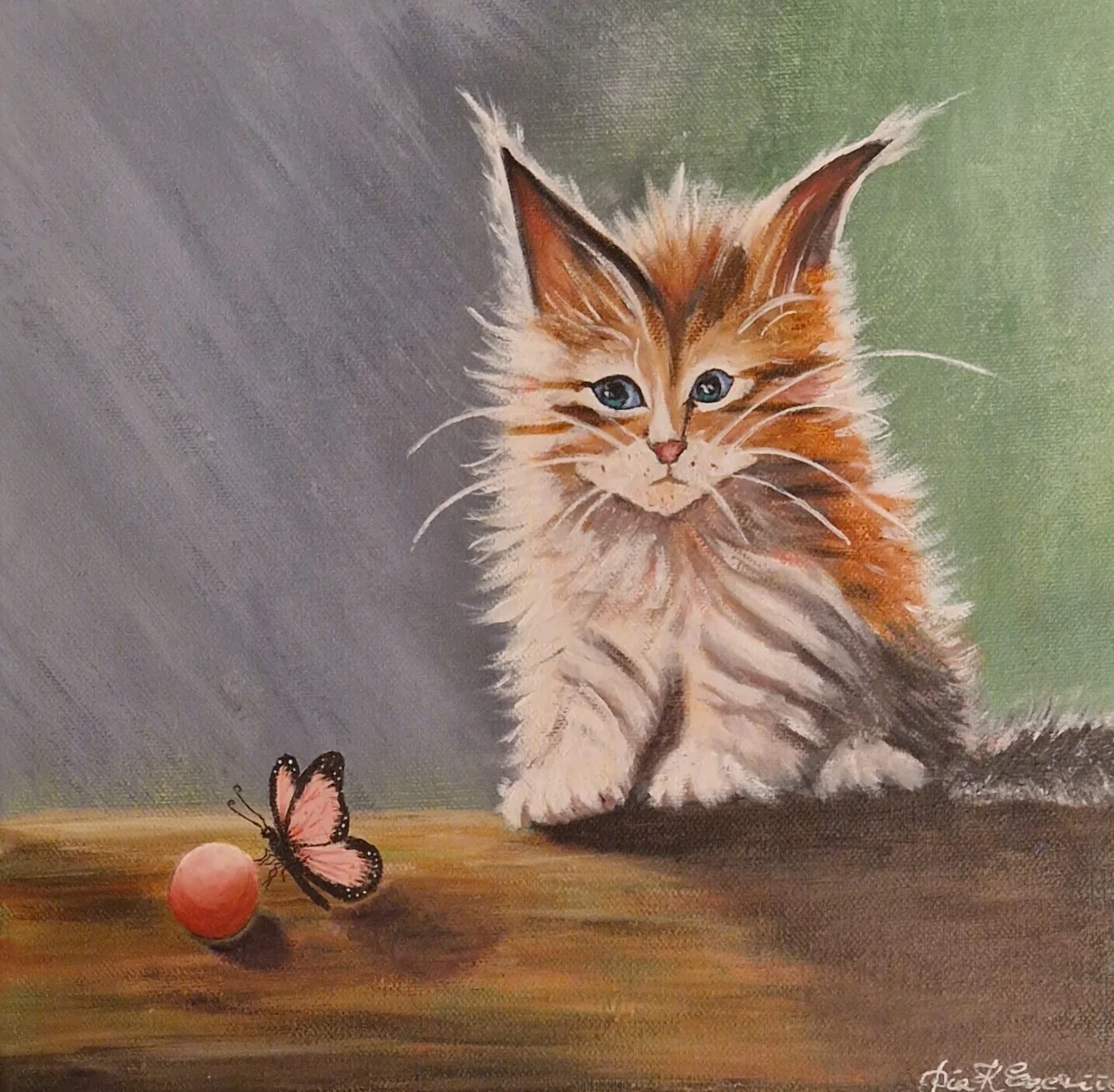 Akrylmålning Not a flower?! av Pia K. Egeriis