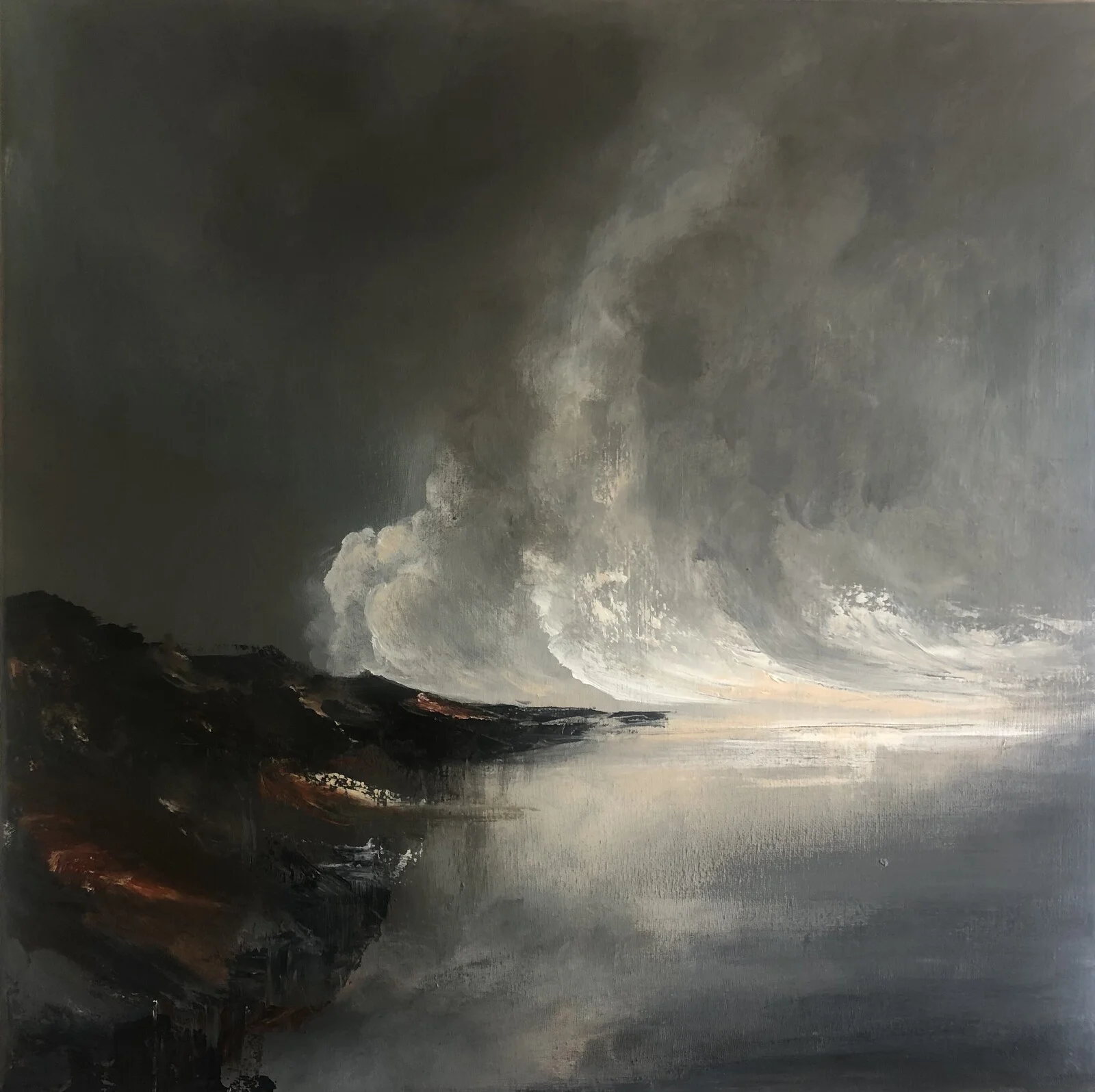 Akrylmålning Turmoil rising av Petra Maison