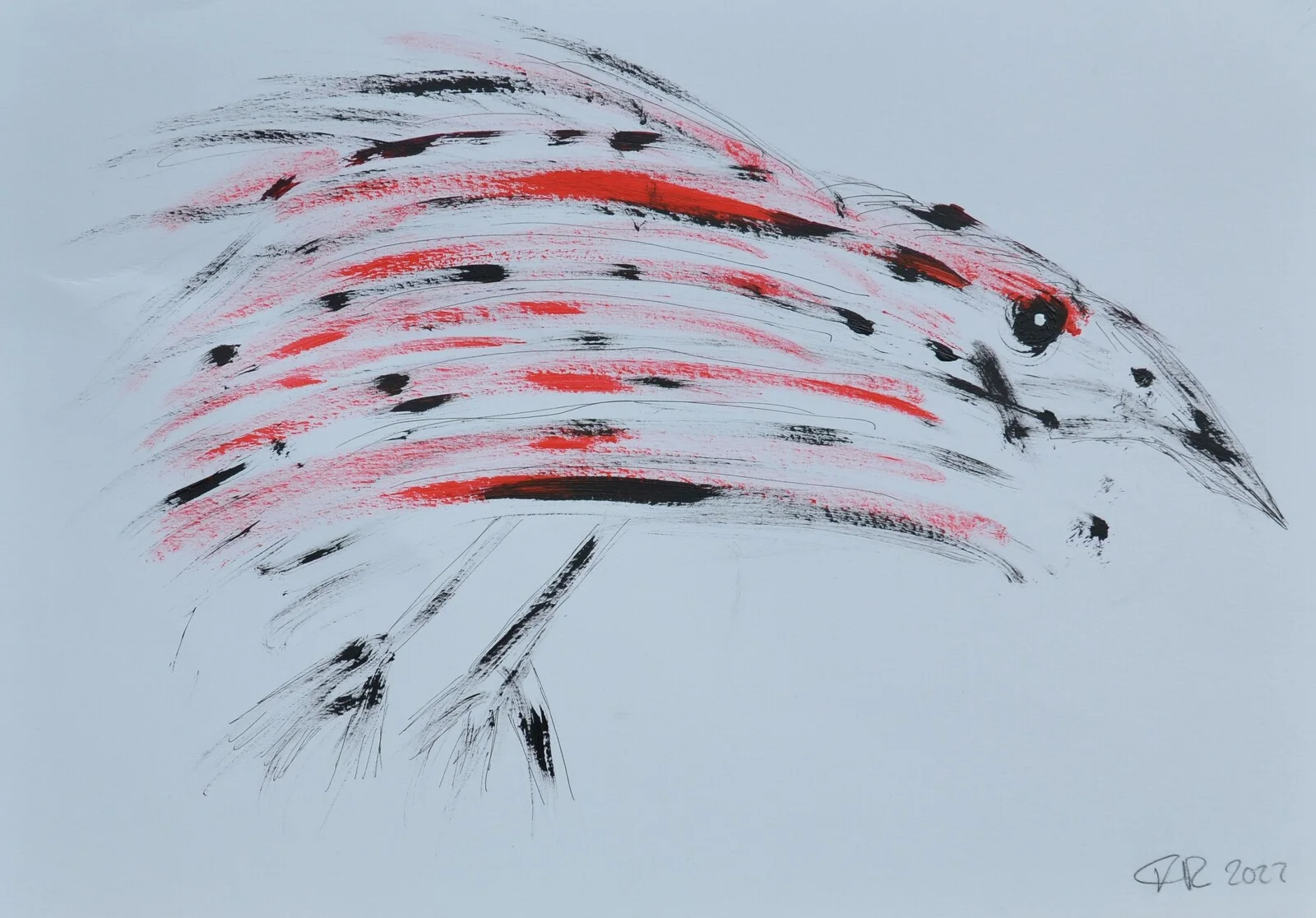 Akrylmålning Firebird av Tommy Vähä-Rainio