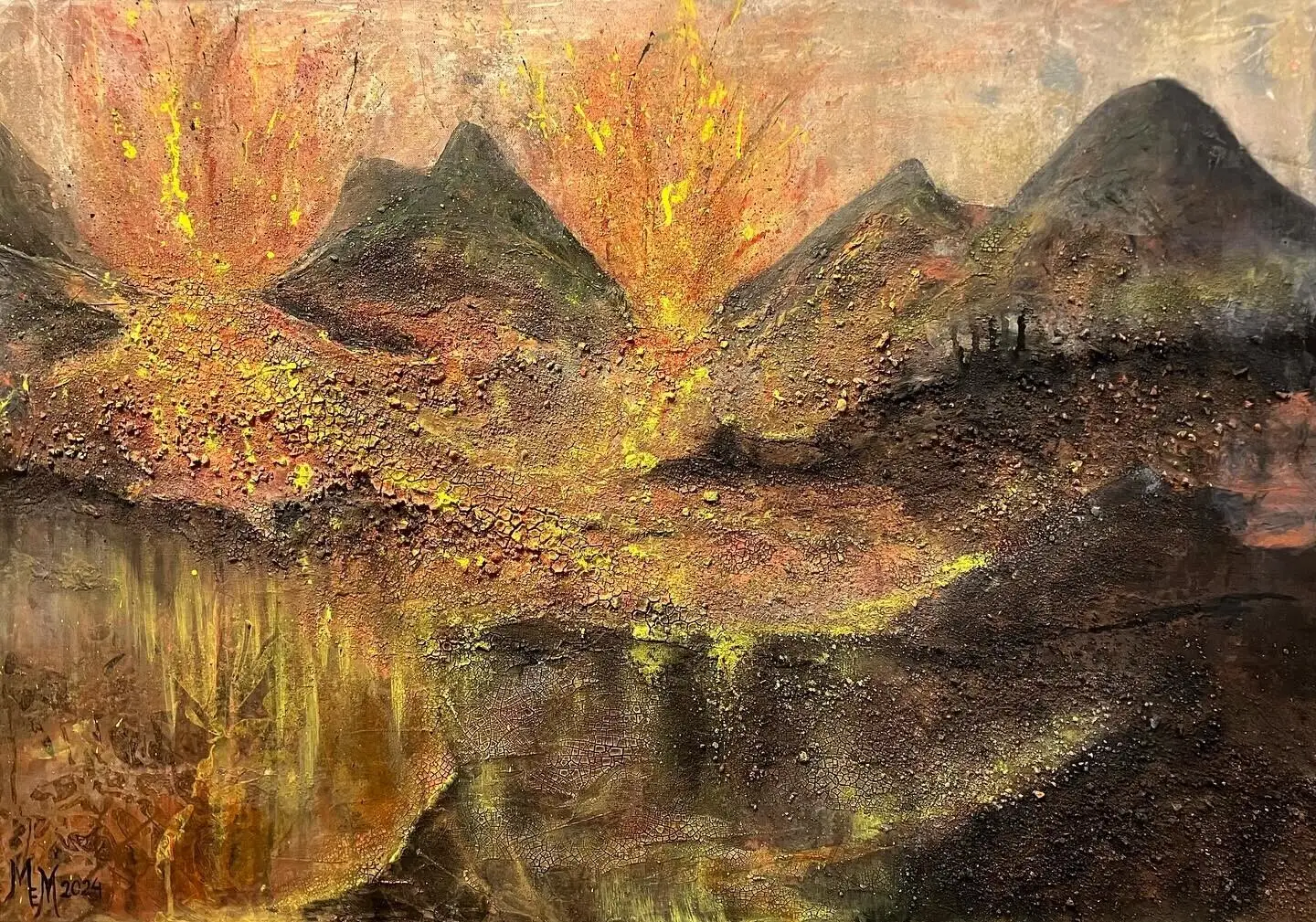 Akrylmålning The forces of nature av Marilyn Miller