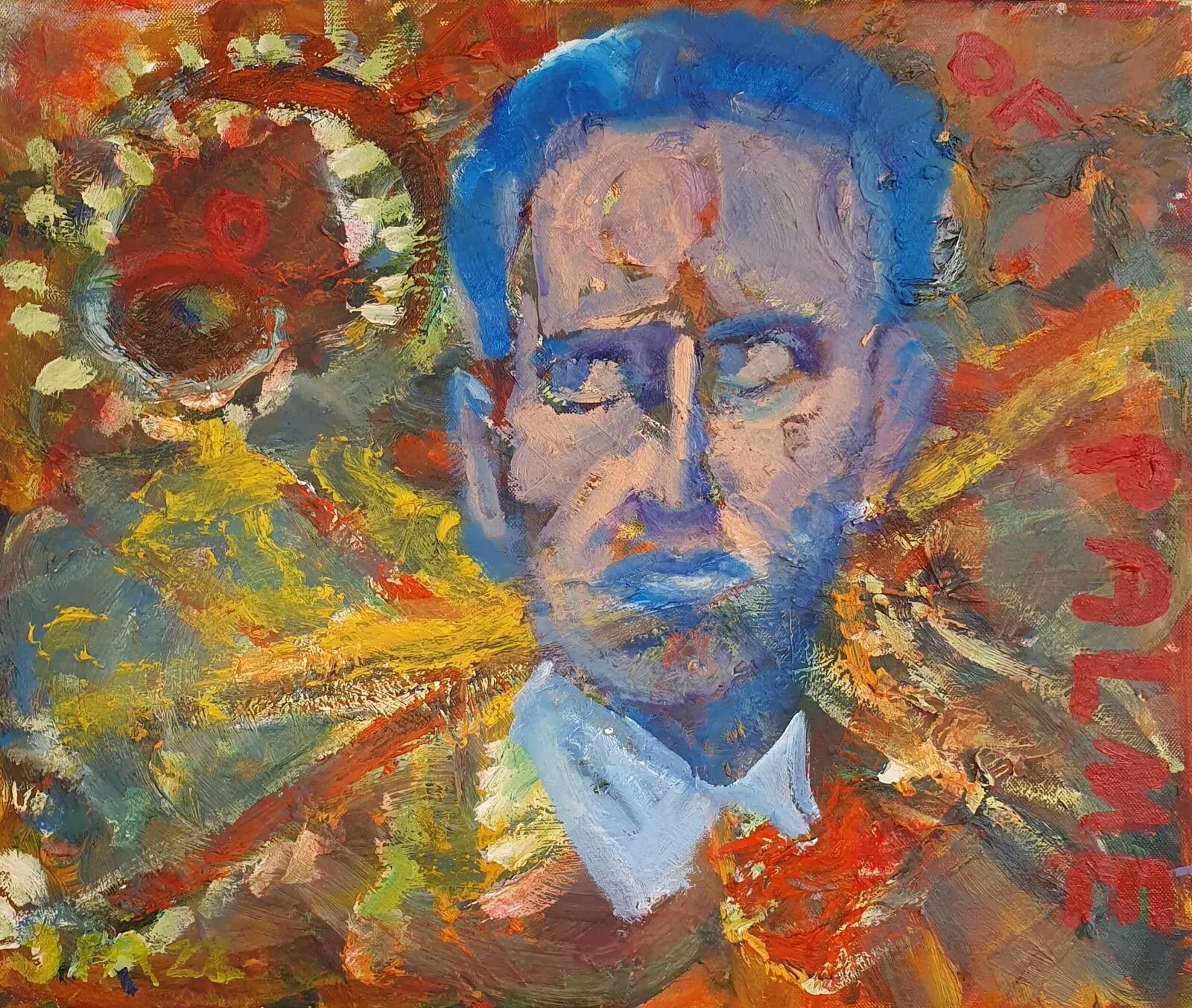 Oljemålning Statsminister nr 26: Olof Palme av Jens Flemister Åkesson