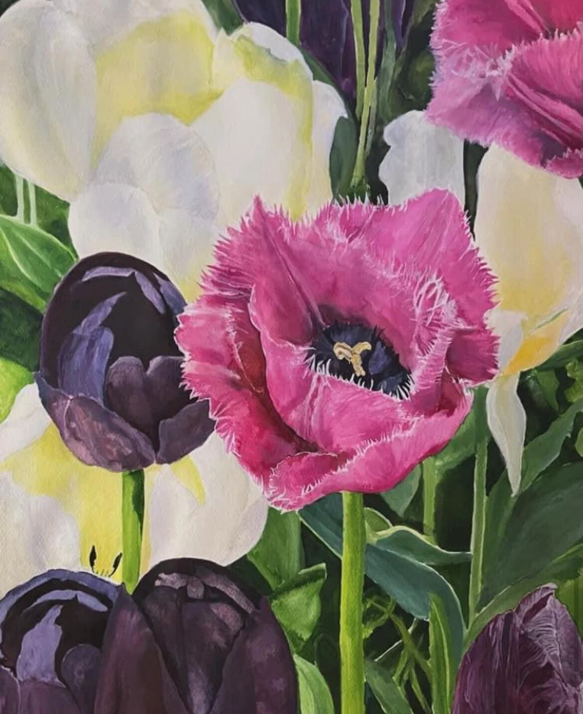 Tulips and fancy frills av Kristin Ahlin