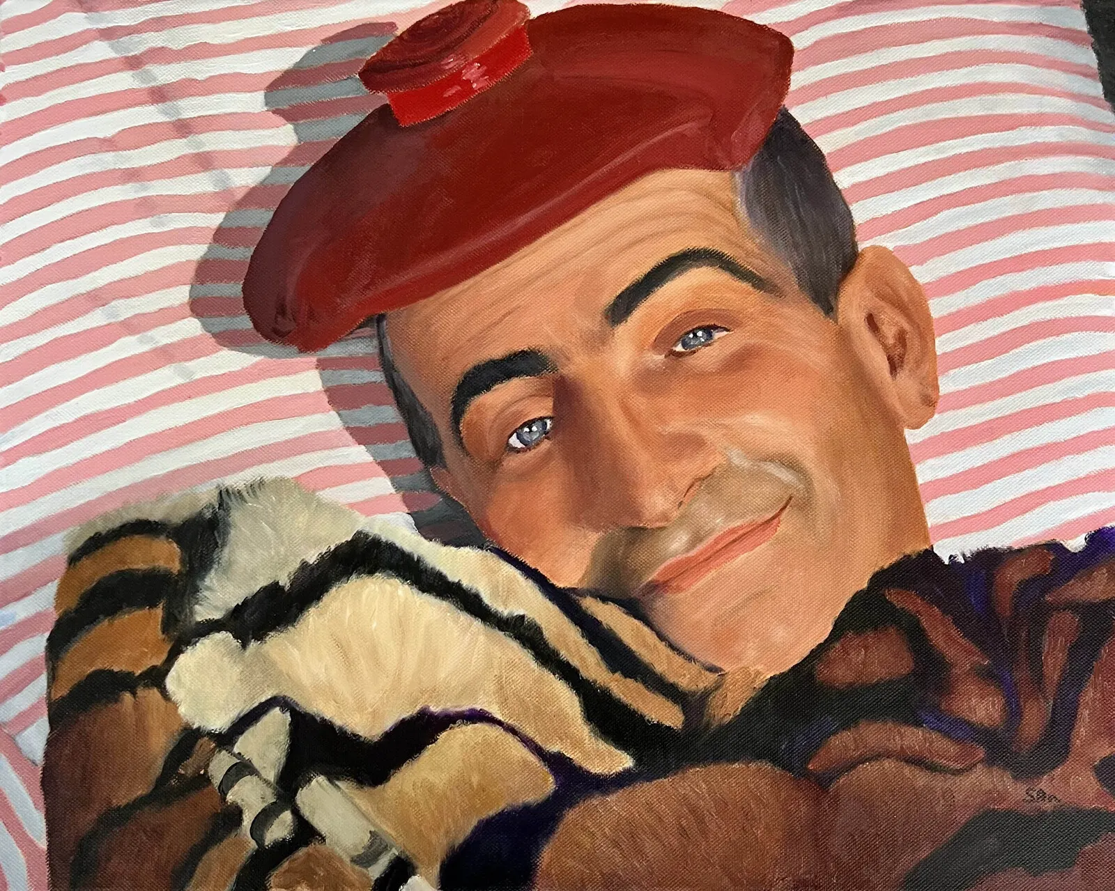 Oljemålning Louis de Funes av Sonny Andersson