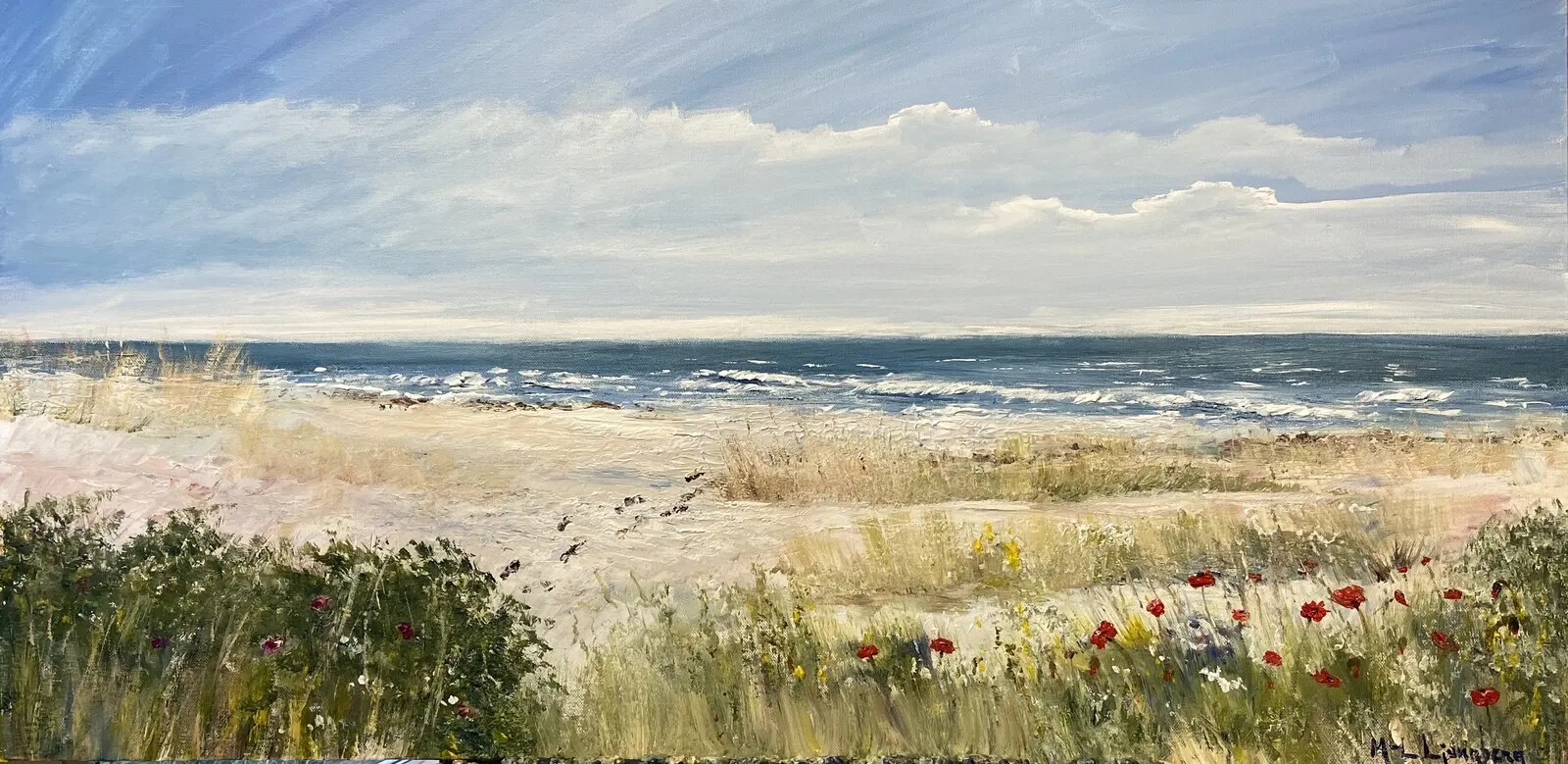 Akrylmålning Havets symfoni av Marie-Louise Ljungberg