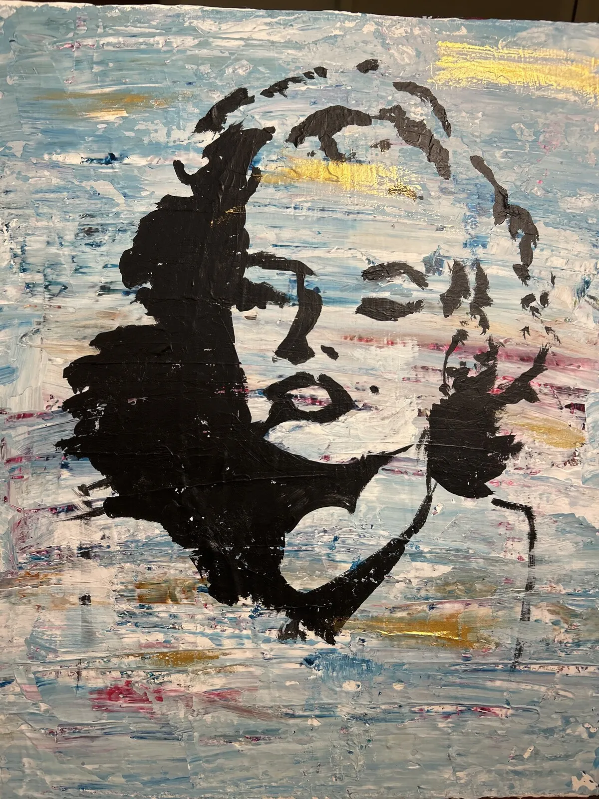 Akrylmålning Marilyn av Annelie Wangler