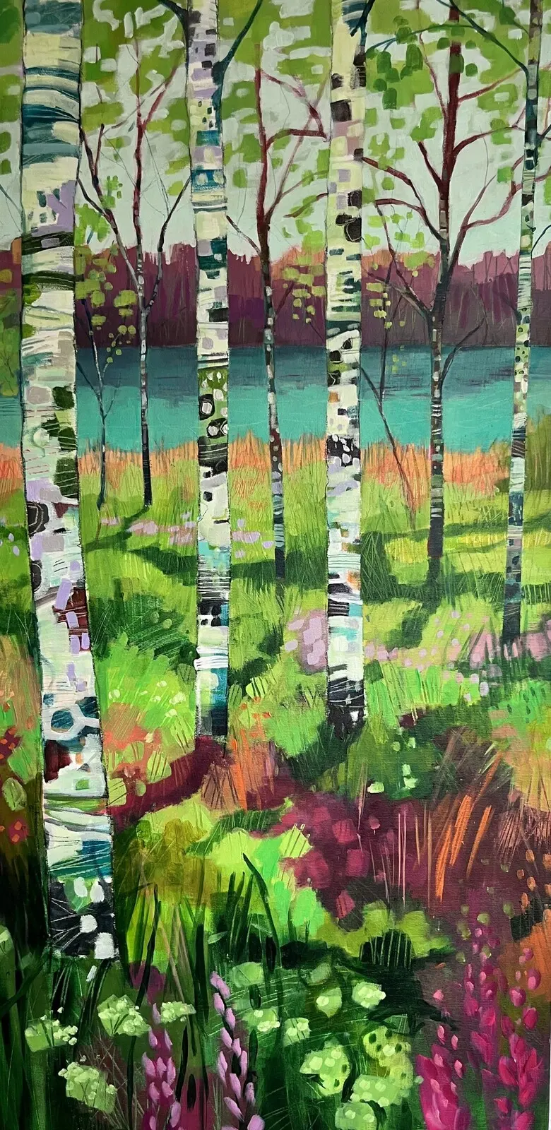 Akrylmålning Spring glade av Katie Dalros-Bingham