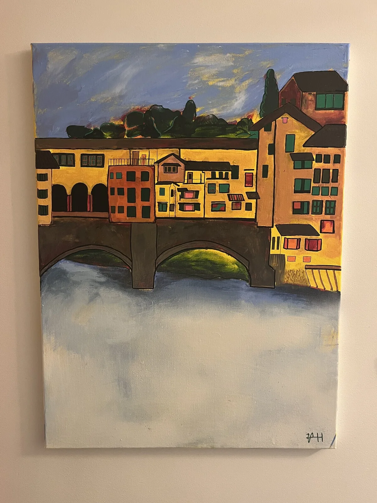 Akrylmålning Florence av Hala Albayati