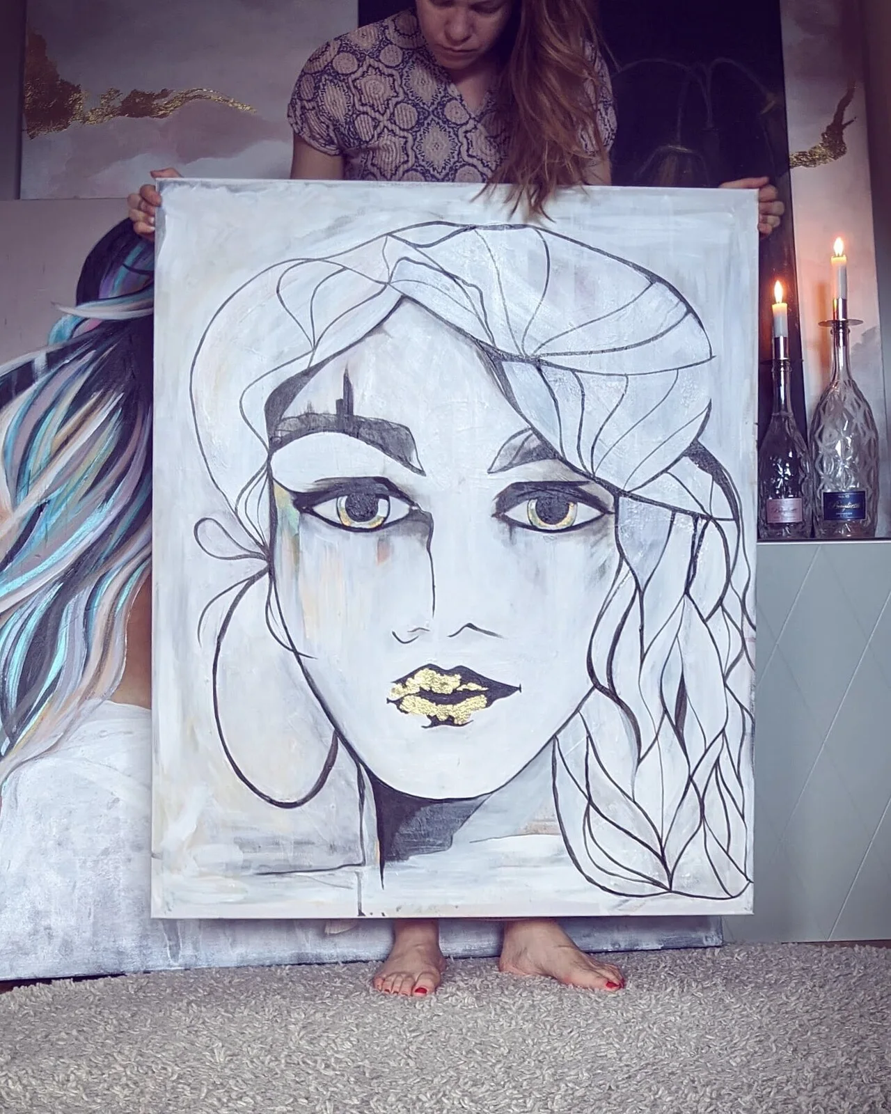 Akrylmålning ALEX av Christina Palm