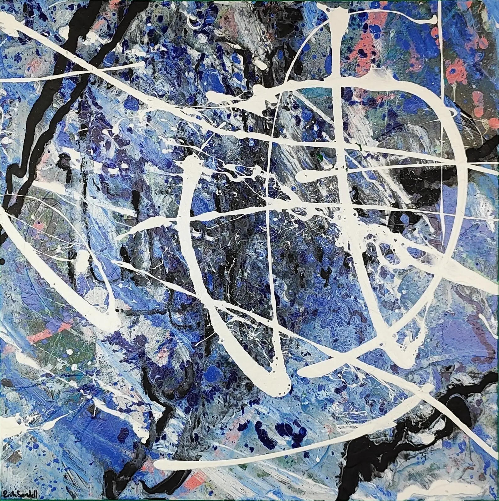 Akrylmålning Blå Natur av Erik Sandell