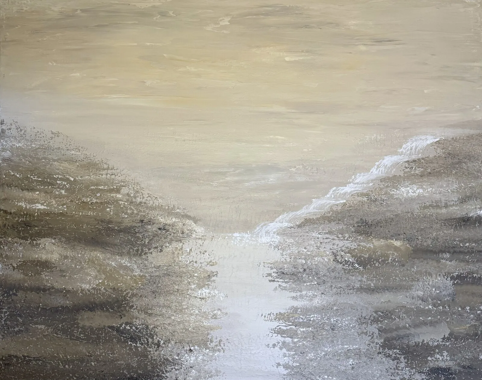 Akrylmålning Stone av F.B