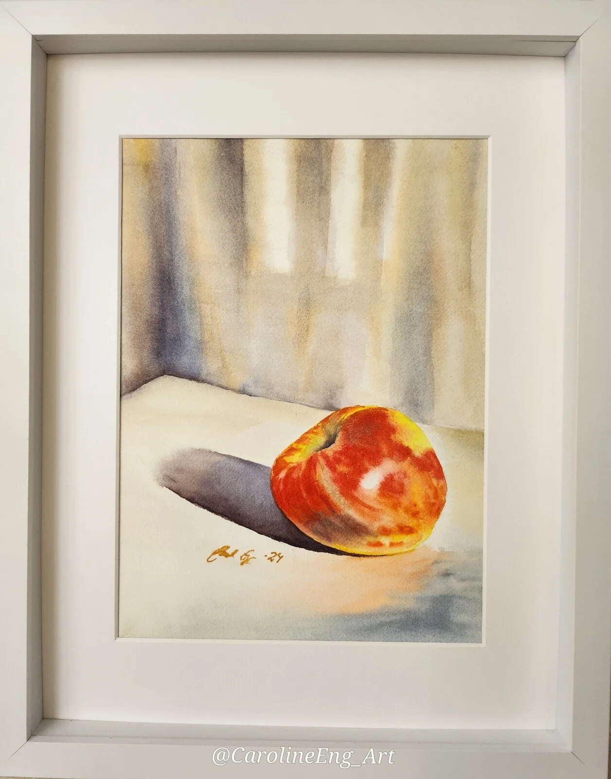 Akvarell Eat me av Caroline Eng