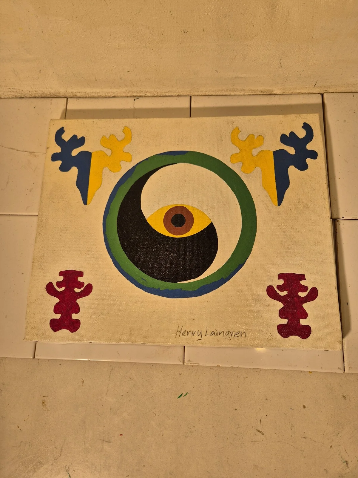 Akrylmålning Eye in the Light av Henry Laingren