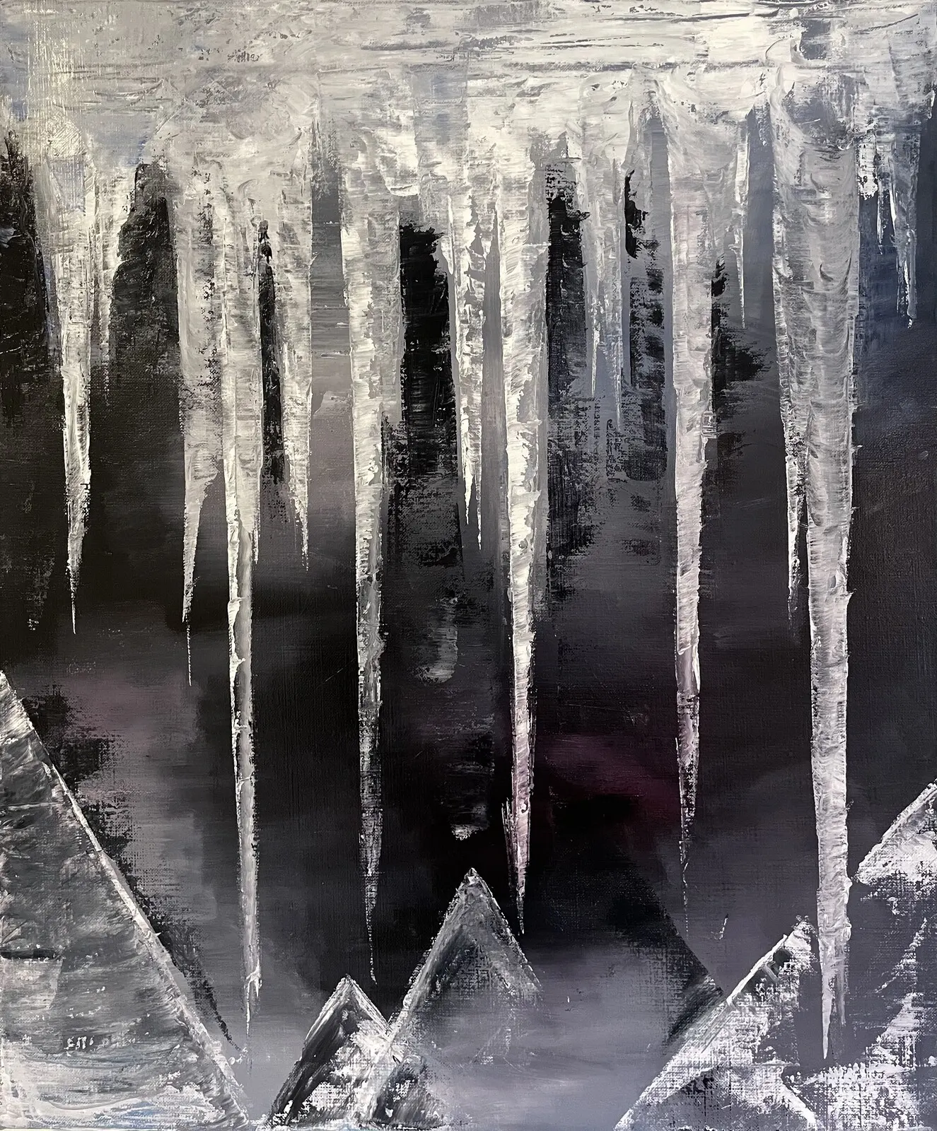 Oljemålning Winter is coming av Mårten Nilsson