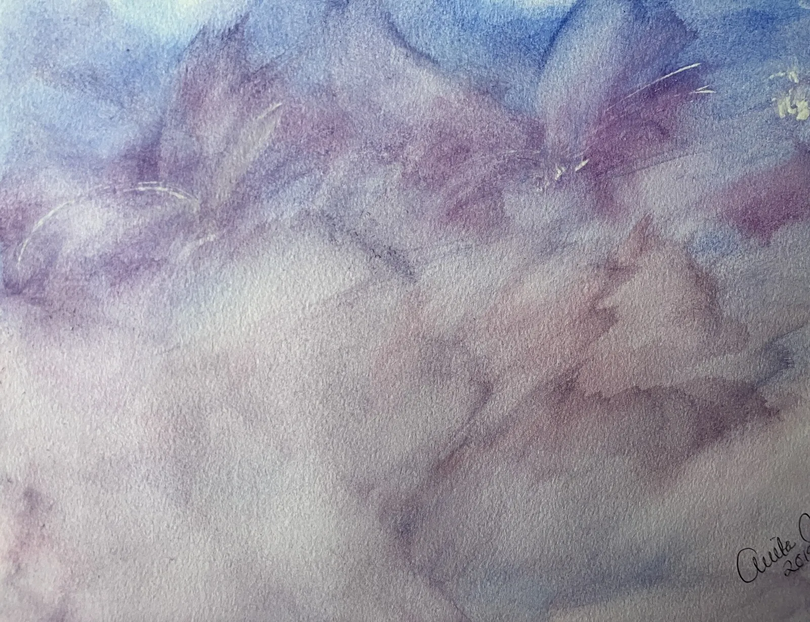 Akvarell Rosa himmel av Anitas Art/Anita Nyberg
