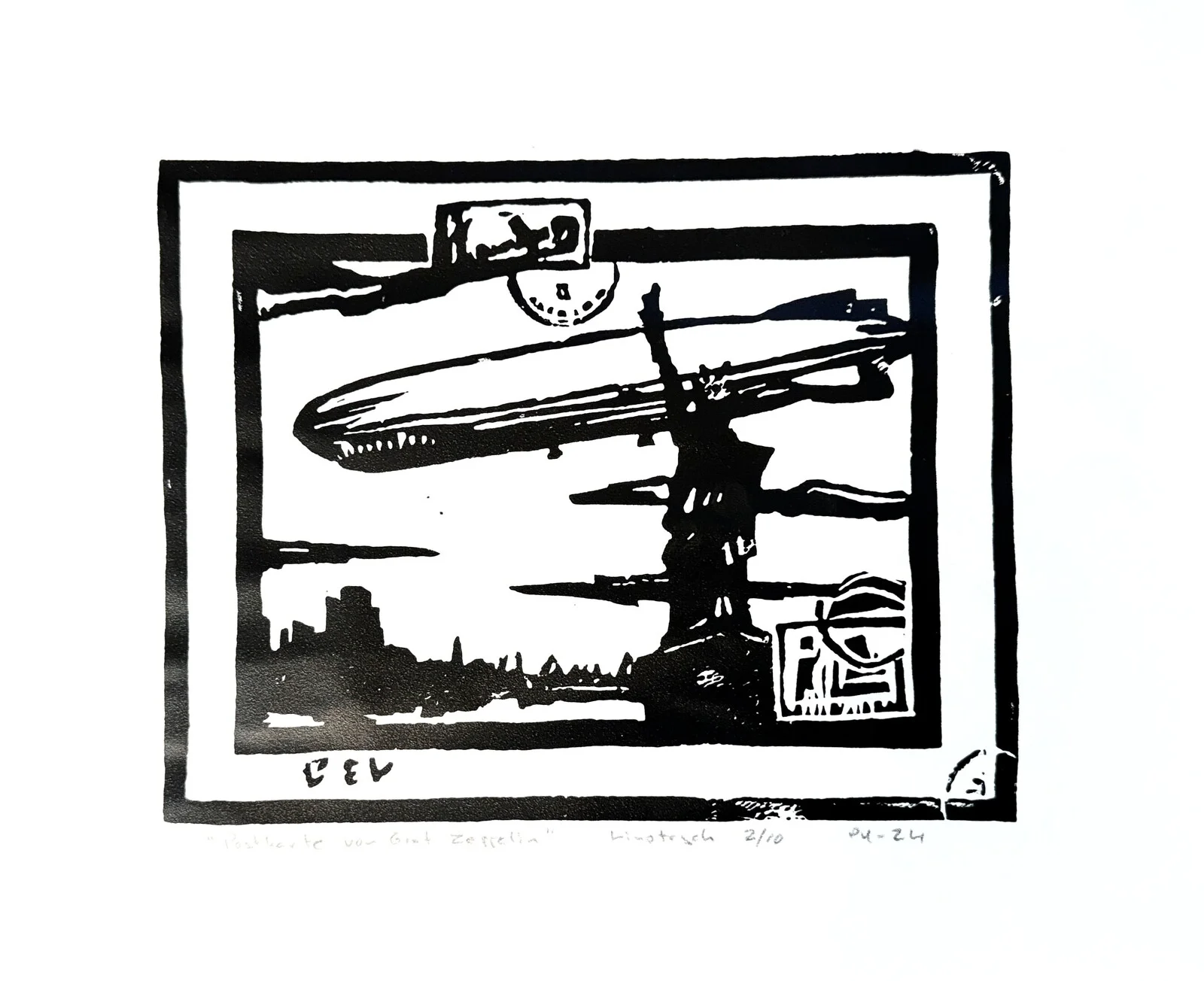 Postkarte von Graf Zeppelin av Per Kornhall