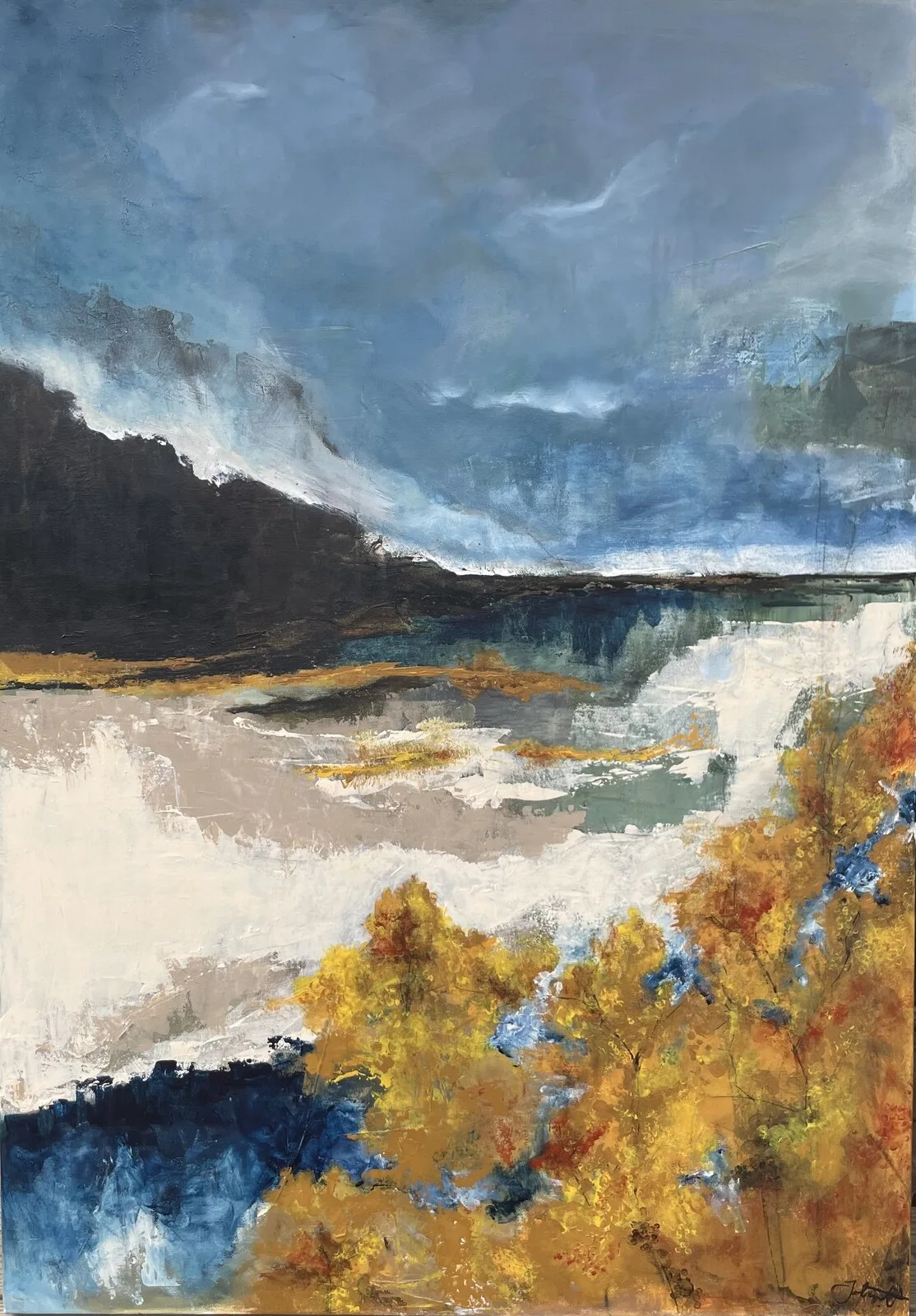 Akrylmålning Abisko av Johanna Hallberg