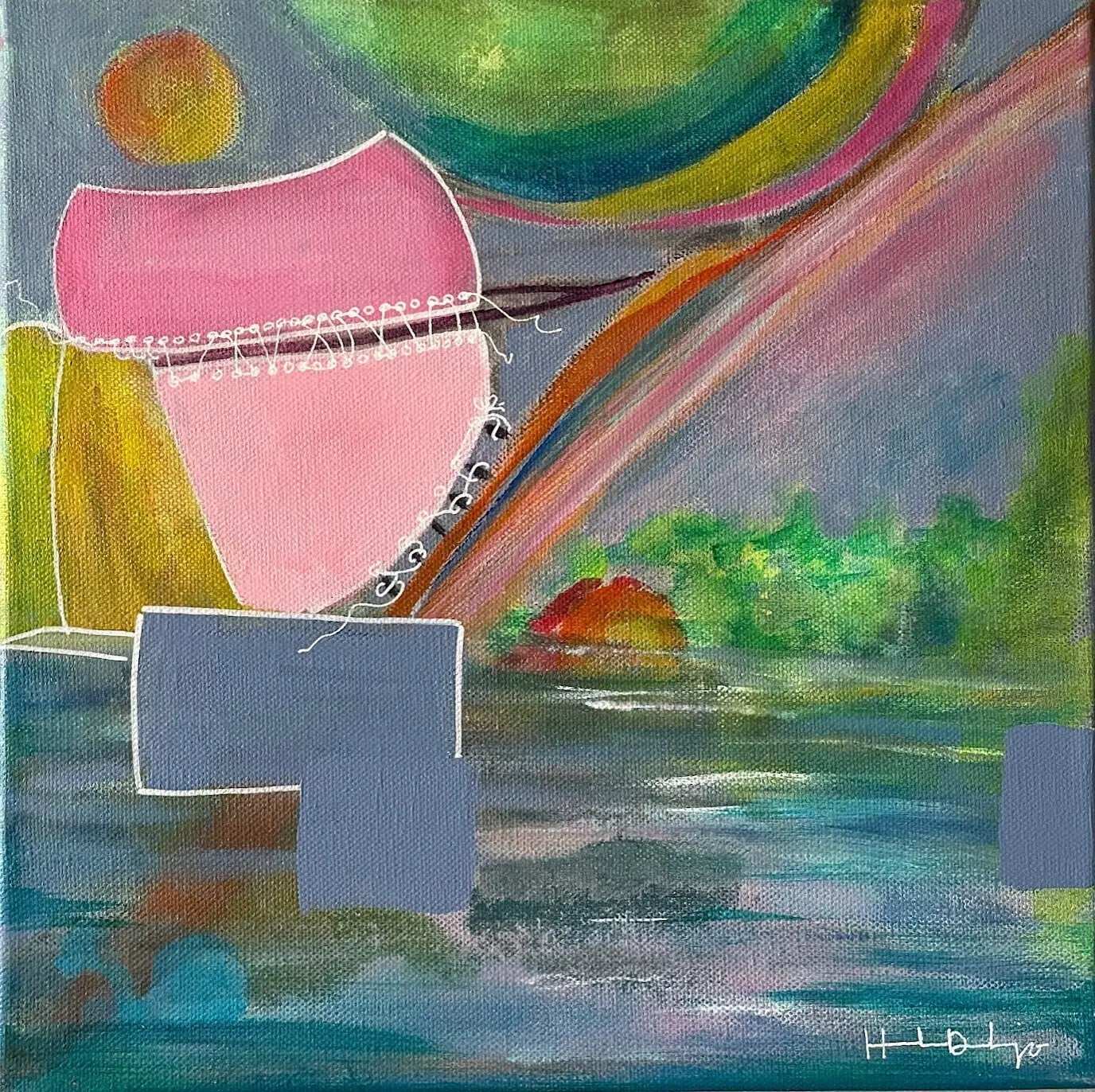 Akrylmålning Tillit av Helene Dahlsjö