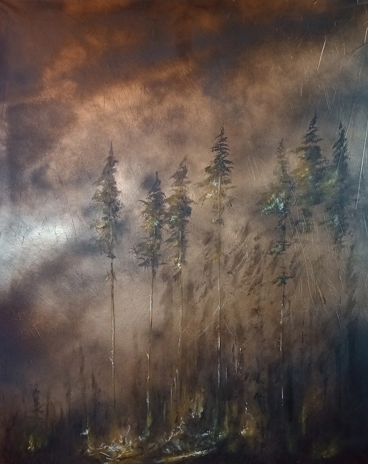 Akrylmålning At Wine-Dark Midnight av Anders Danielsson