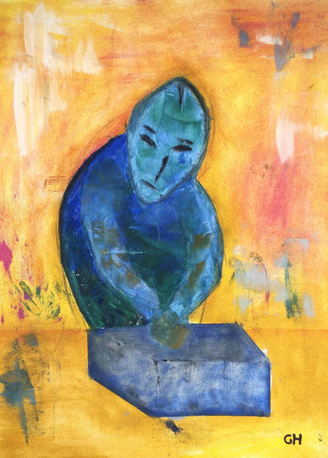 Oljemålning ”Quid pro Quo / The Middle Man” - Oil painting av Gerhard Hofman