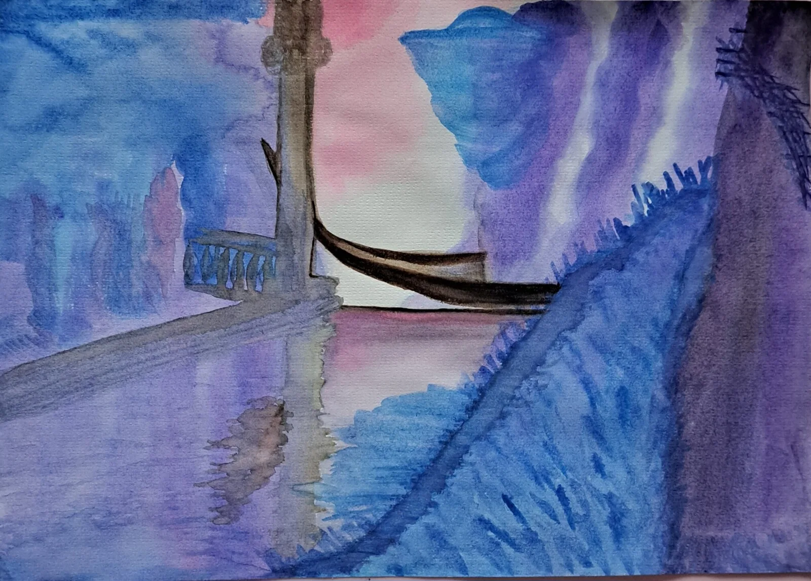 Akvarell Multi-parallel dimensions av Yung-Han Kuo Wahlberg