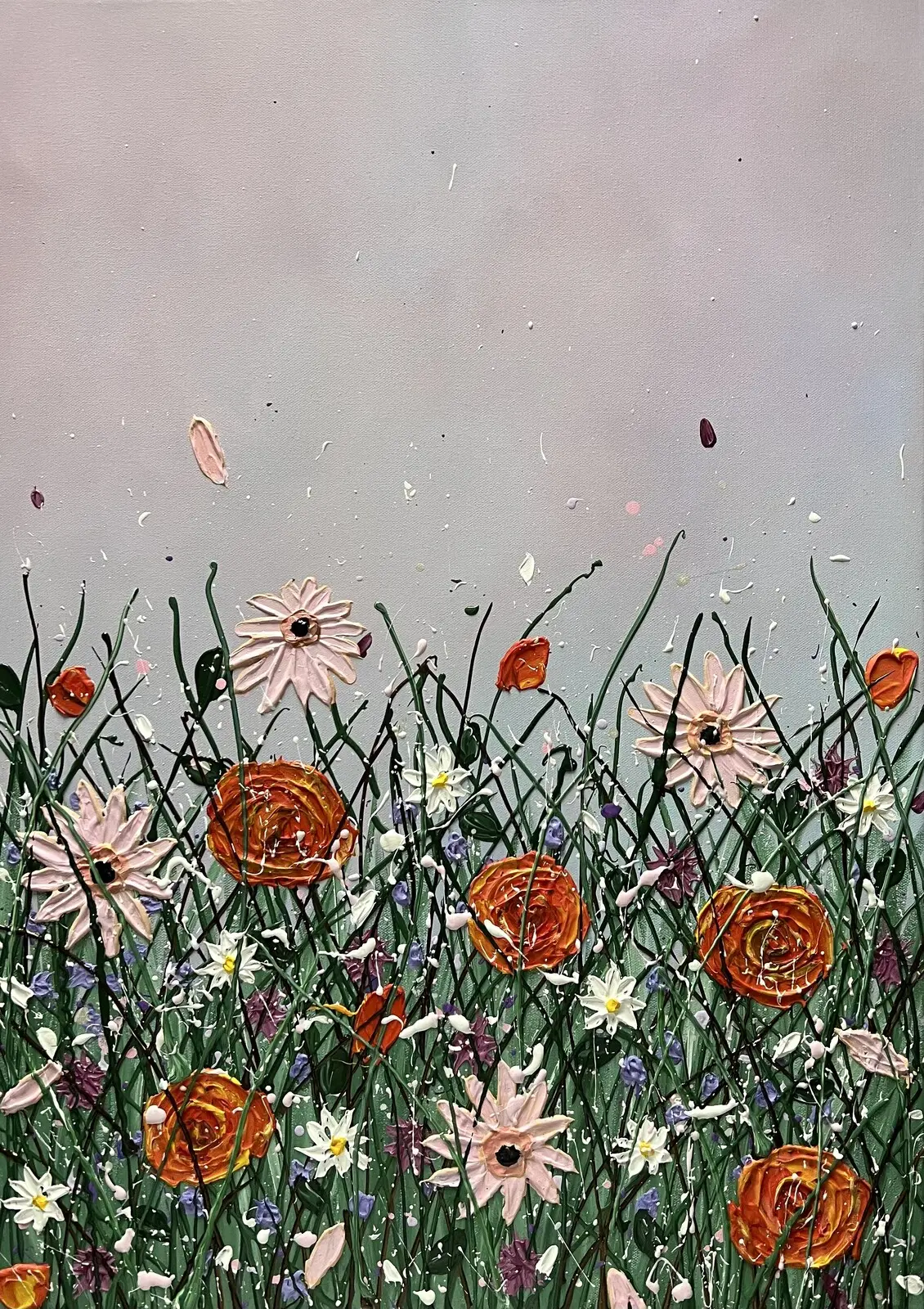 Akrylmålning Untitled av Veronica Fuchs