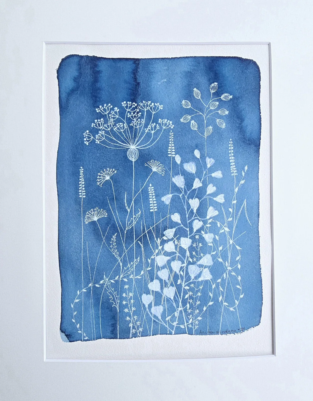 Akvarell Höstens "blommor" av Anita Lindgren